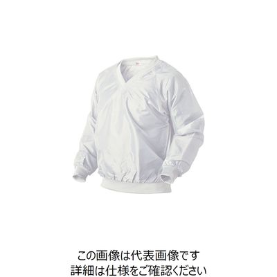 喜多 Vネック ヤッケ ホワイト 3L NO3000-WHT-3L 1着 235-2431（直送品）