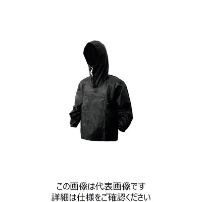 喜多 セミキルトヤッケ フード付 ブラック LL NO3200-BLK-LL 1着 235-4119（直送品）
