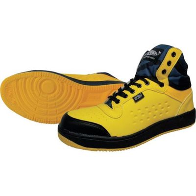 喜多 ハイカットセーフティスニーカー MG5670 イエロー 27.0 MG5670-YEL-27.0 1足 236-1996（直送品）