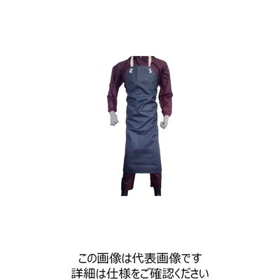 喜多 ビニール胸付前掛 No2230 ネイビー レギュラー(ウエスト90×着丈110) NO2230-NV 1着 235-8822（直送品）