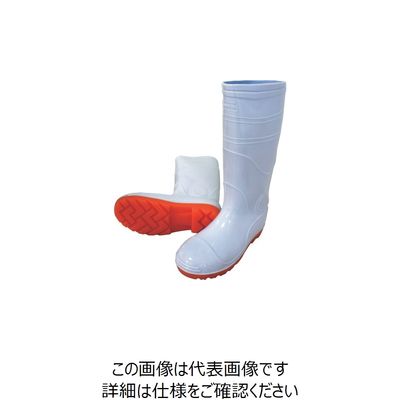 喜多 安全ロング耐油長靴 ホワイト 25.5 KR7420-WH-25.5 1足 235-8829（直送品）