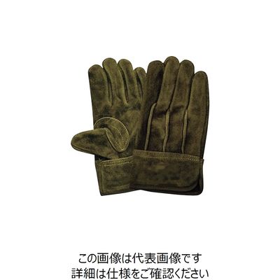 喜多 牛本革背縫い ソフトオイル加工 オリーブ M NO8053-OLIVE-M 1双 235-2358（直送品）