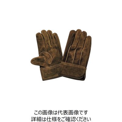 喜多 牛本革背縫い ソフトオイル加工 ブラウン M NO8043-BRN-M 1双 236-0359（直送品）