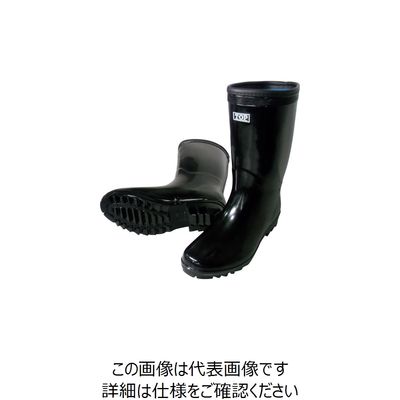 喜多 軽半長靴 ブラック 24.5 KR881-BK-24.5 1足 219-8174（直送品）
