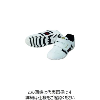 喜多 紳士マジックスニーカー ホワイト×ブラック 27.0 MK120-WH/BK-27.0 1足 217-2792（直送品）