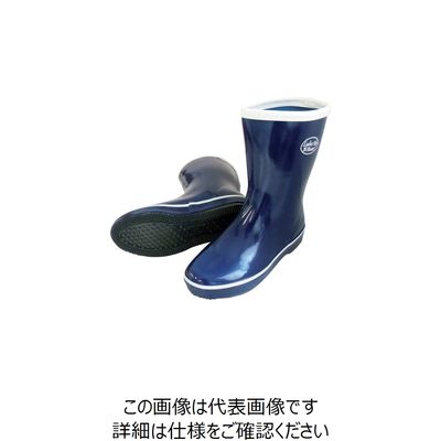 喜多 婦人ゴム長靴 LR020 ネイビー 23.5 LR020-NV-23.5 1足 219-9681（直送品）