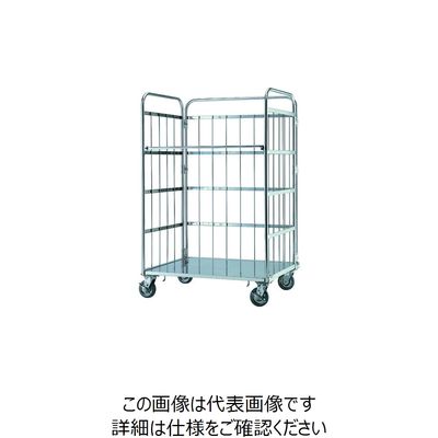 テックサス ロールボックスパレット 850x660 スチールφ150ゴム車 MC-5E 1台 159-1060（直送品）