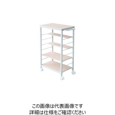 山善 サイドワゴン 幅30 高さ85 キャスター付き ナチュラルメイプル_23341 MMG-8530C(NM/IV) 1台（直送品）