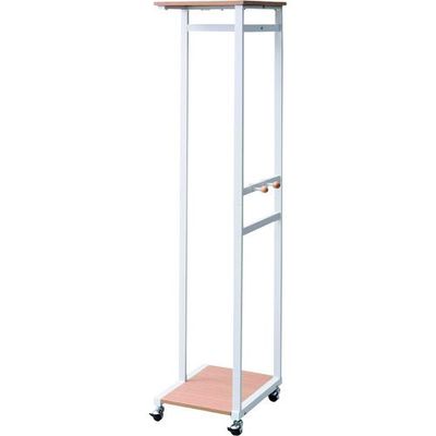 山善 棚付きハンガーラック 幅35 キャスター付き_17908 RHR-35(NA/IV) 1台 168-4914（直送品）