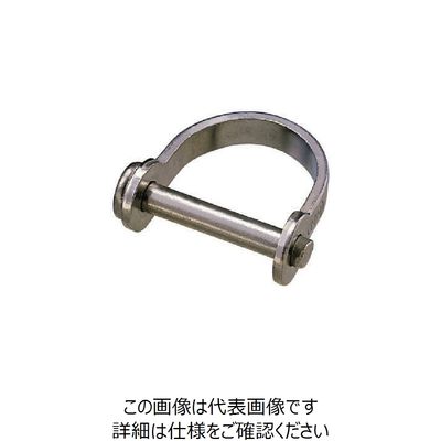 水本機械製作所 水本 ステンレス リベット式シャックル(幅広タイプ) 長さ19mm幅21mm PSW-4 1個 849-2230（直送品）