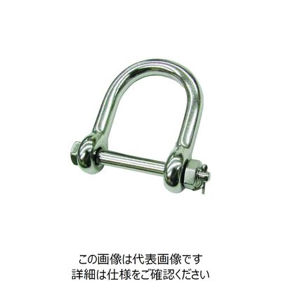 水本機械製作所 水本 ステンレス ワリピン式ワイドネジシャックル 呼び9mm SBW-9 316 1個 201-3438（直送品）
