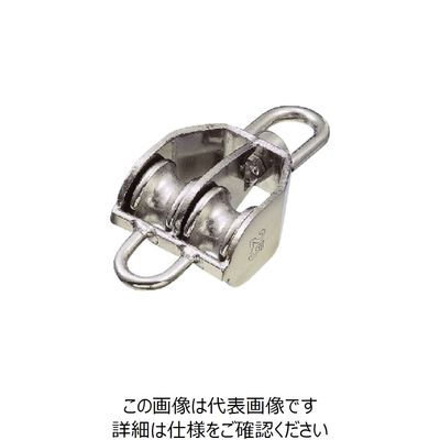 水本機械製作所 水本 ステンレス 豆ブロック2車ベケ付 参考使用荷重120kgf MBK-32W 1個 849-1904（直送品）