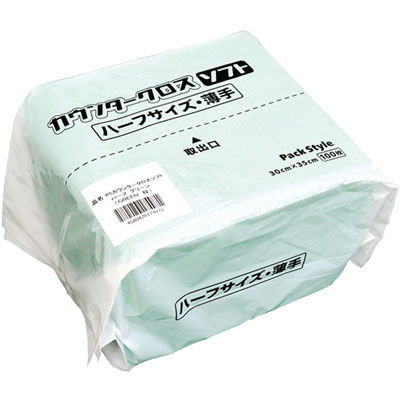 PSカウンタークロスソフト ハーフサイ 1袋（100枚） パックスタイル　00535809（直送品）