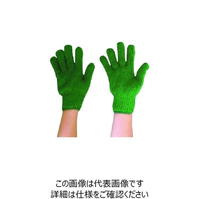 丸和ケミカル カラーナイロン軍手 緑 208 1ダース(12双) 135-2101（直送品）