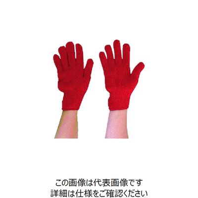 丸和ケミカル カラーナイロン軍手 赤 207 1ダース(12双) 135-2072（直送品）