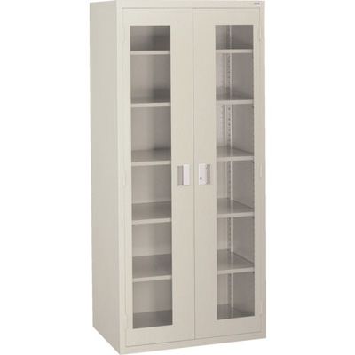 大阪製罐 OS ロッカーSアクリル扉付 最大積載量300kg 棚板2枚(ライトグレー) 800SAG 1個 135-6324（直送品）