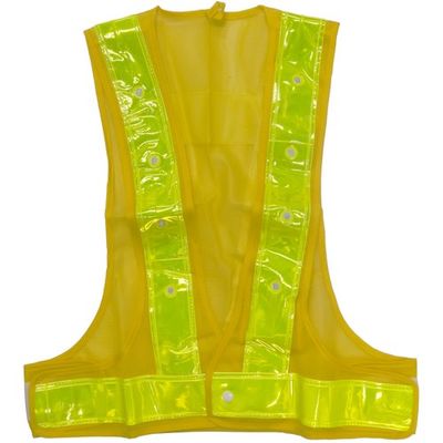 ミズケイ LED安全ベスト(黄地・黄) 5916506 1枚 208-7222（直送品）