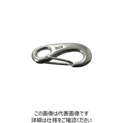 ニッサチェイン ステンレススプリングスナップ 70mm B-1628 1セット(5個) 127-8698（直送品）