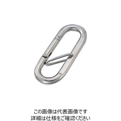 水本機械製作所 水本 リングキャッチ ステンレス プチカラビナ(ハズレ止め付) 線径8mm 長さ74mm A-158 1個 776-5126（直送品）