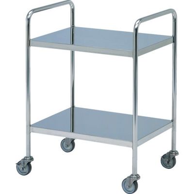 テックサス ステンレス両ハンドル式ミニテーブルワゴンスチールキャスター付 AW-N6045E 1台 810-6973（直送品）