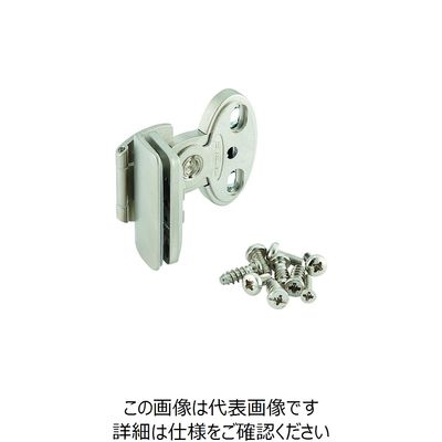 スガツネ工業 SUGATSUNE (170083321)2660G81N/キャッチ付ガラス蝶番 2660G81N 1個 223-7762（直送品）