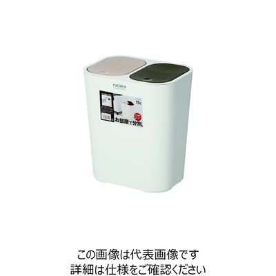 アスベル ルクレール分別くず入れ ホワイト 623196 1セット(12個) 146-6979（直送品）
