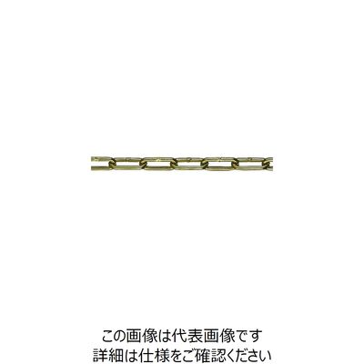 水本機械製作所 水本 アルミカラーチェーン ゴールド 15m 線径7mm AL-7G 1本 849-0295（直送品）