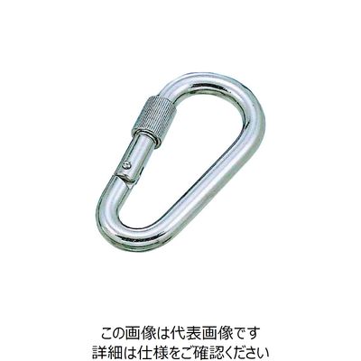 水本機械製作所 水本 リングキャッチ ステンレス ナス型カラビナ 線径4mm長さ45mm A-2795 1個 201-0416（直送品）