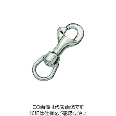 水本機械製作所 水本 フック ナスカン ニッケルメッキ 全長77mm B-1700 1個 205-1896（直送品）