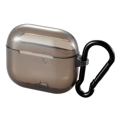 AirPods 第3世代 ケース ソフト TPU カラビナ付 ワイヤレス充電対応 ブラック AVA-AP3UCBK エレコム 1個（直送品）