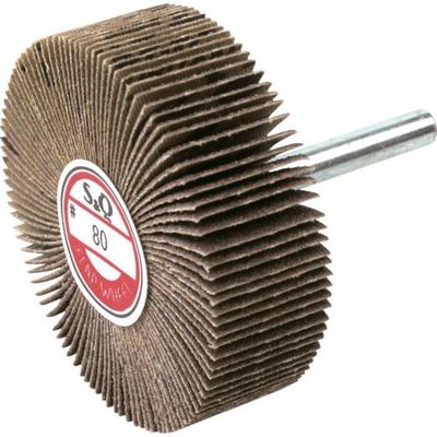 ムラコ MURAKO 軸付フラップ金具無し 外径60幅20軸径6mm 粒度#320 320# KN6020 320 1セット(10個)（直送品）