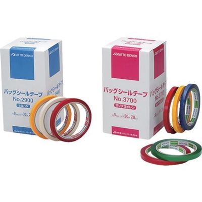 日東電工 日東電工CS バッグシールテープ No.3700 9mm×50m ホワイト 3700-9W 1セット(200巻) 781-4755（直送品）