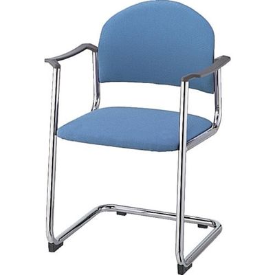 ナイキ チェアー ビニールレザー張り E166B-LBL 1個(1脚) 868-4733（直送品）