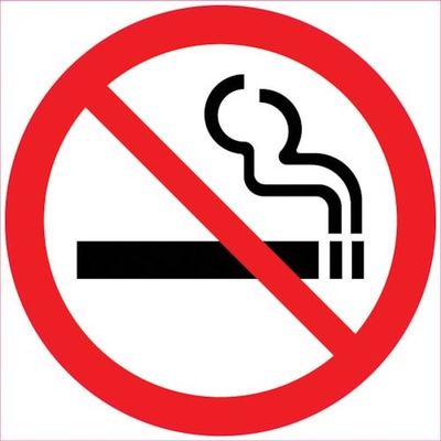 ミツギロン デザインシール (喫煙禁止) 283φ G-17 1枚 868-2894（直送品）