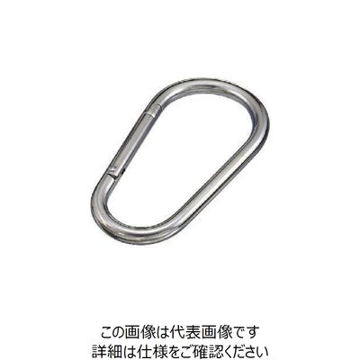 水本機械製作所 水本 ステンレス カラビナジャンボ(環なし) 線径14mm長さ204mm XJB-14A 1個 849-3221（直送品）