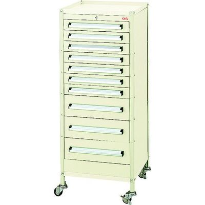 大阪製罐 OS ミゼットワゴン 間口244×奥行411×高さ1053mm WM12HG 1台 152-1912（直送品）