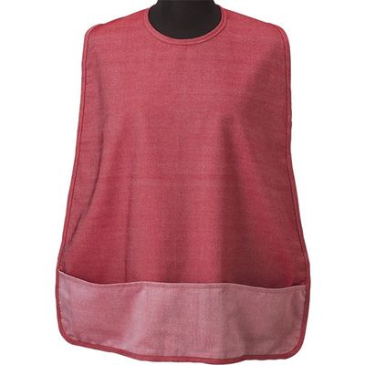 松本ナース産業 カラーデニム食事用エプロン　2600　ワインレッド 4964828104431 1枚（直送品）