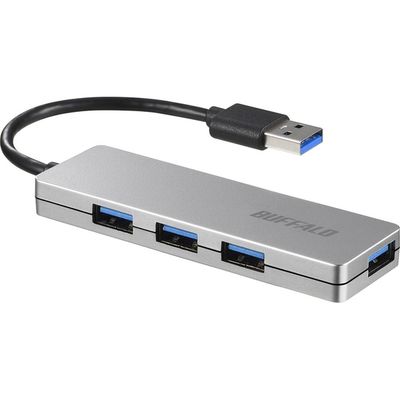 バッファロー USB3.0 4ポート バスパワーハブ シルバー BSH4U120U3SV 1台（直送品）