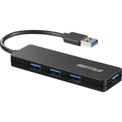 バッファロー USB3.0 4ポート バスパワーハブ ブラック BSH4U120U3BK 1台（直送品）