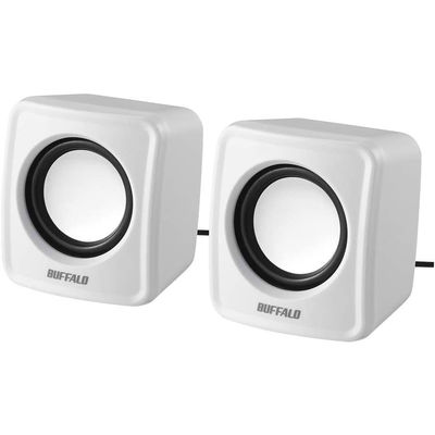 バッファロー PC用スピーカー USB電源コンパクトサイズ BSSP100UWH（直送品）