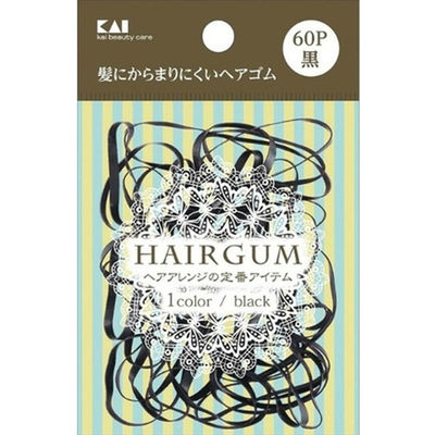 貝印 KQ0017 ゴムリング 黒 60本 4901601306330 1セット(720本:60本×12)（直送品）
