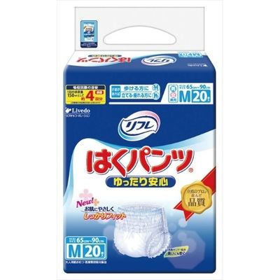 リフレ はくパンツ ゆったり安心M 4904585029226 1セット（120枚：20枚×6） リブドゥコーポレーション（直送品）