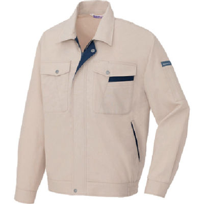 アイトス 長袖サマーブルゾン ベージュ×ネイビー 4L AZ-960-002-4L 1着 806-7551（直送品）