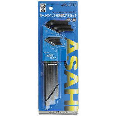 旭金属工業 ASH ボールポイント六角棒レンチセット7本組 APS0710 1セット 816-4979（直送品）