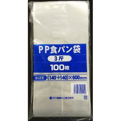中川製袋化工 PP食パン袋 3斤 S022853 2000枚（100×20）（直送品）