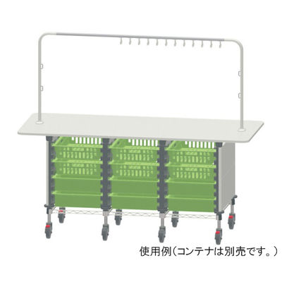 河淳 KSO作業台(18075ー46用)3列 ハンガー中 ホワイト MWT012HT 1個 62-2702-90（直送品）