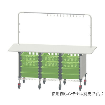 河淳 KSO作業台(18075ー46用)3列 ハンガー奥 ホワイト MWT019HT 1個 62-2702-91（直送品）