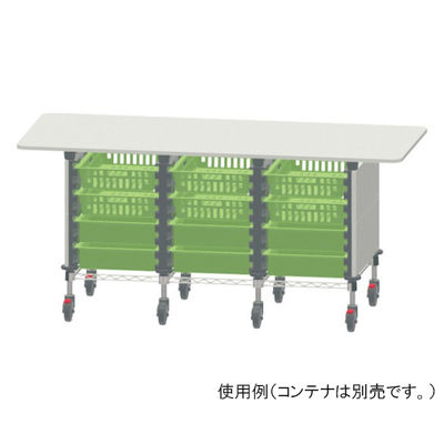 河淳 KSO作業台(18075ー46用)3列 ハンガー無 ホワイト MWT005HT 1個 62-2702-89（直送品）