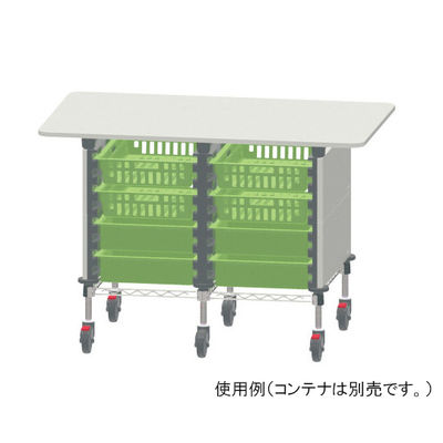 河淳 KSO作業台(12575ー46用)2列 ハンガー無 ホワイト MWT002HT 1個 62-2702-80（直送品）