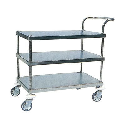 金沢車輌 キッチンワゴン 3段 片側持ち手付 SK-11S 1個 62-1623-24（直送品）